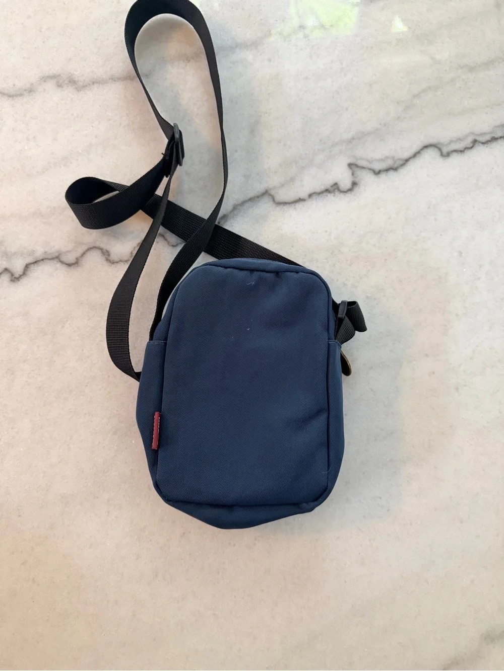 Navy Crossbody Bag with Adjustable Black Strap
